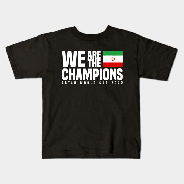 Qatar World Cup Champions 2022 - Iran Kids T-Shirt by Den Vector